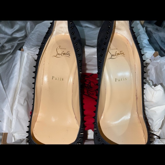 Anjalina 100 veau velours Christian Louboutin - Picture 5 of 10